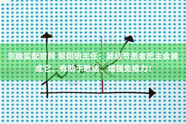 京融实配官网 黎同明主任：肺结节患者把主食换成它，有助于散结、增强免疫力！